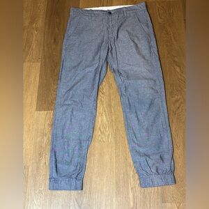 Levi’s Men’s 29x30 Chambray Jogger Pants Elastic Cuff Casual Blue Lightweight